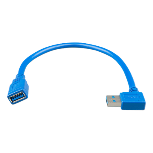 [ASS060000100] USB Extension Cable 0,3m One Side Right Angle